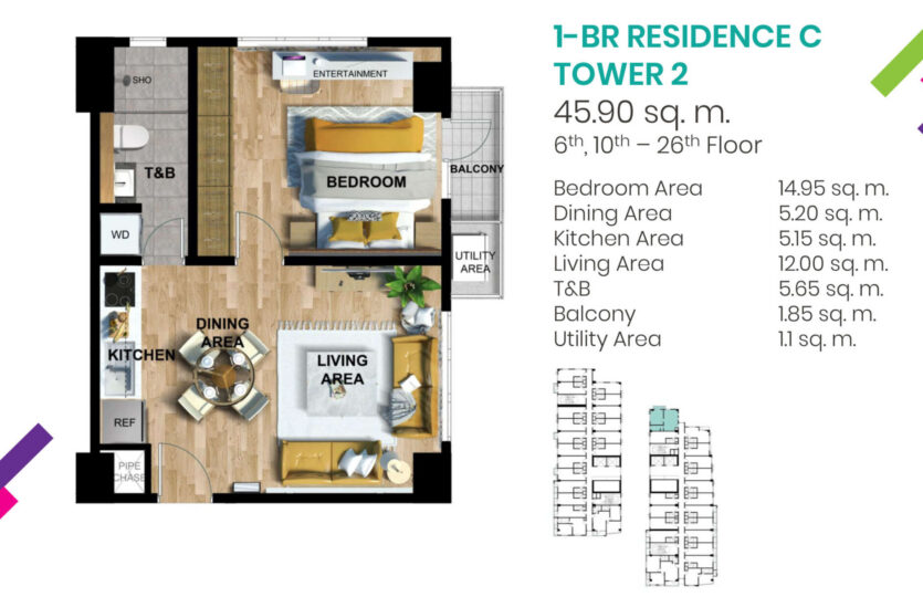 Vertex-Coast-1-Bedroom-C