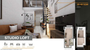 median flats studio loft plan