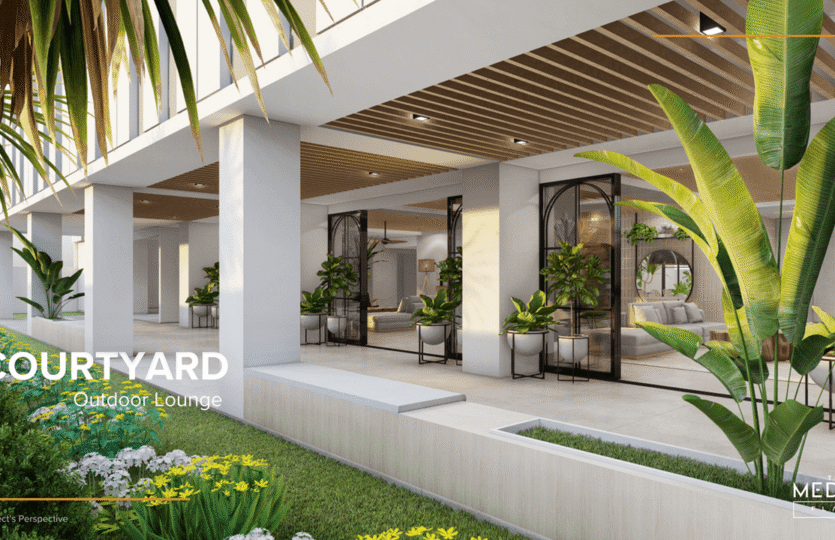 median flats cebu courtyard