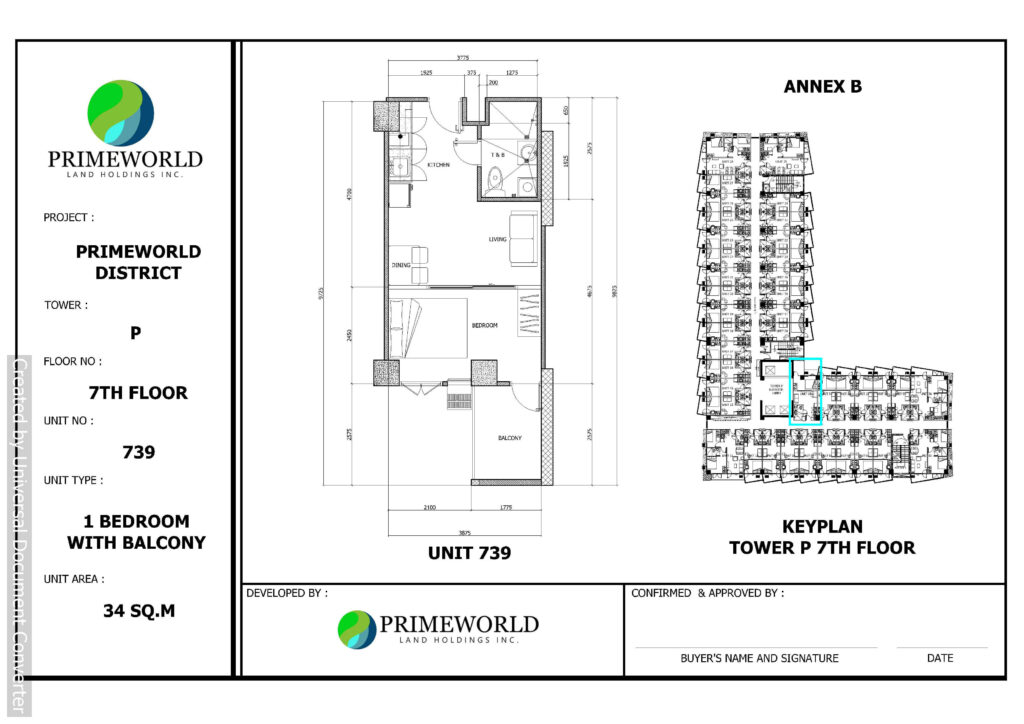 1br plan 34 sqm