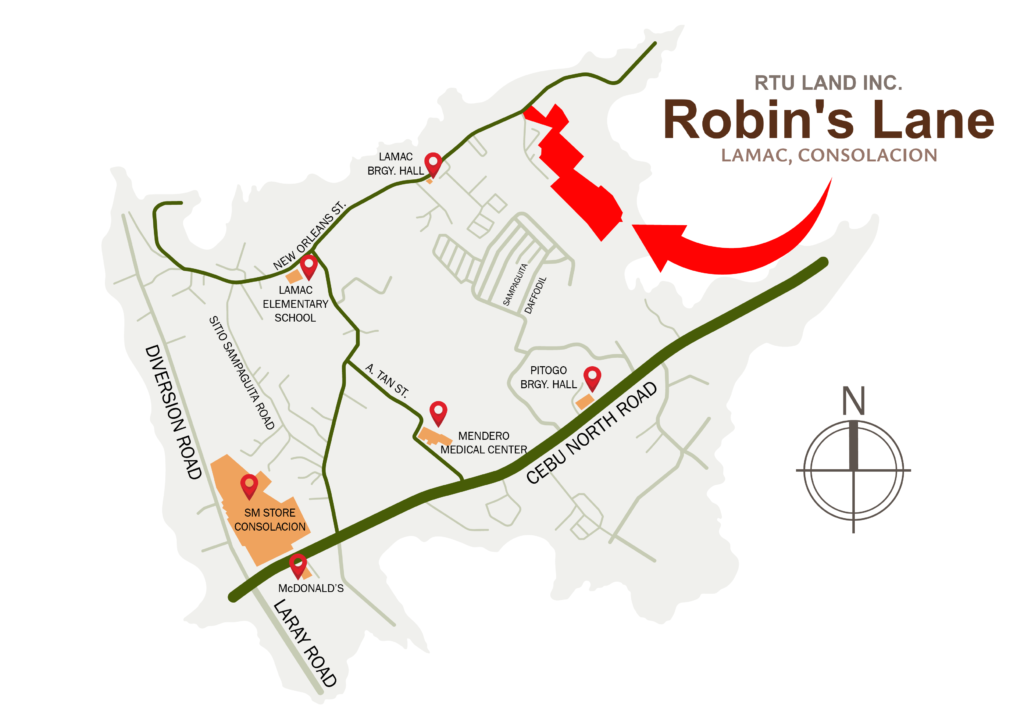 robins lane Vicinity Map