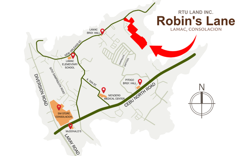 robins lane Vicinity Map