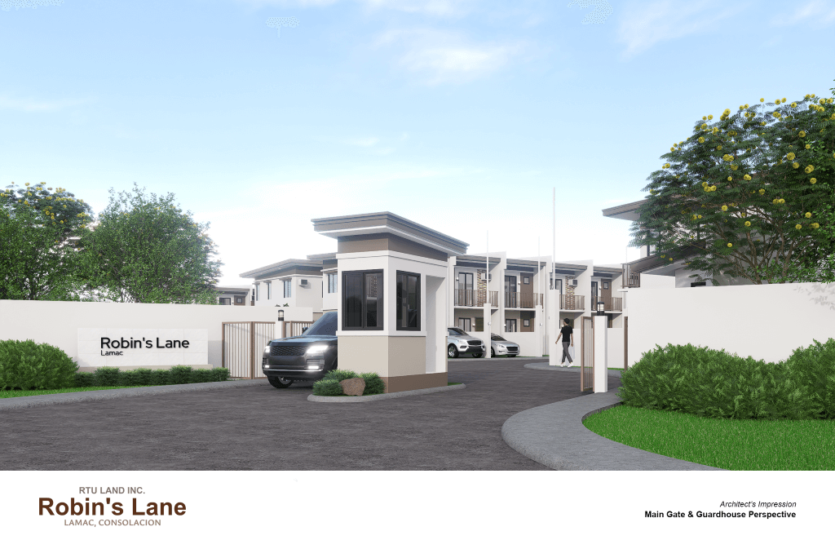 Robins Lane Main Gate & Guardhouse Perspective