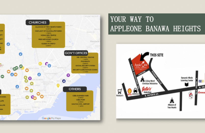 appleone banawa heights location map