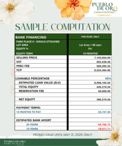 park place 2 sample computation