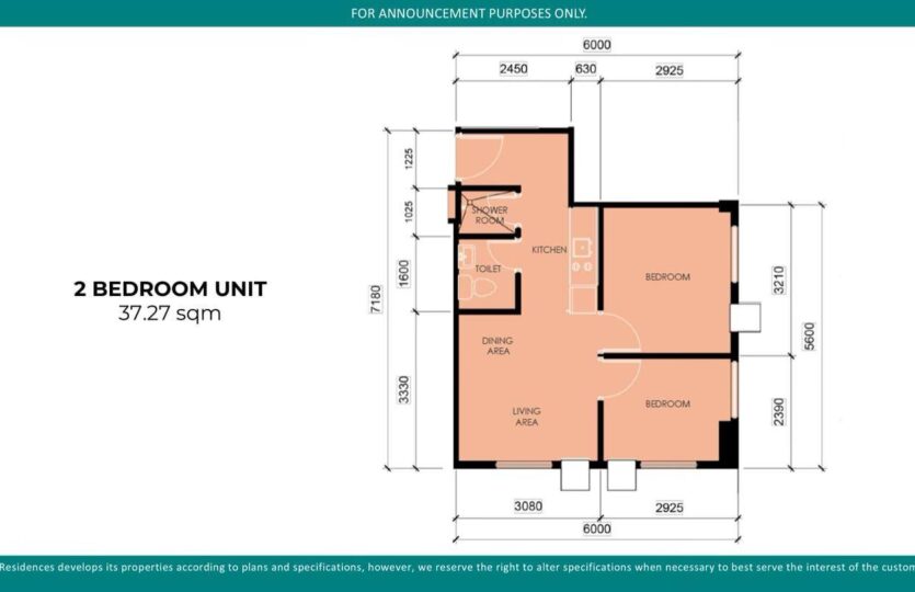 BE U Talamban 2BR plan