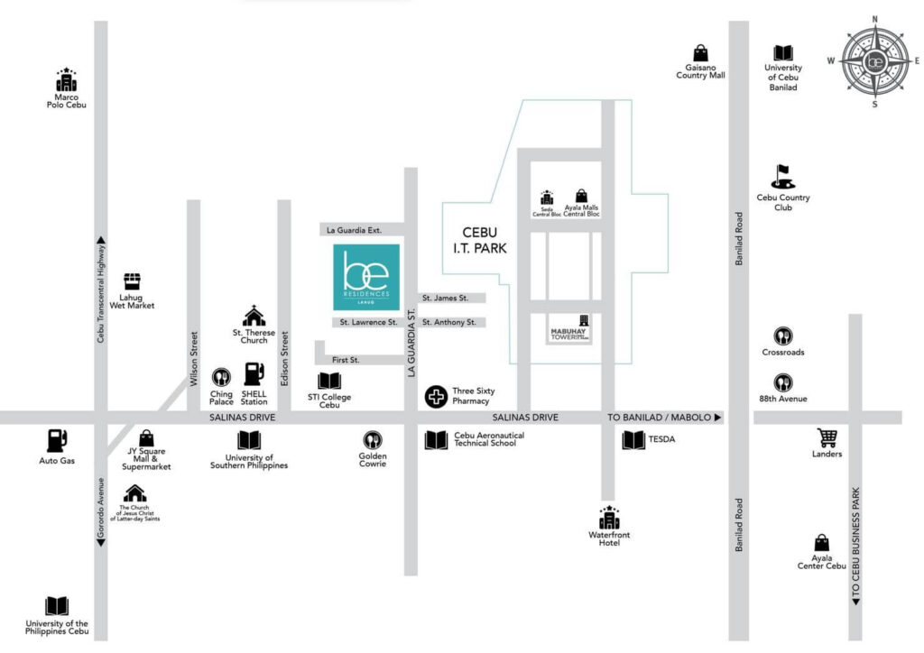 BE Residences Location Map