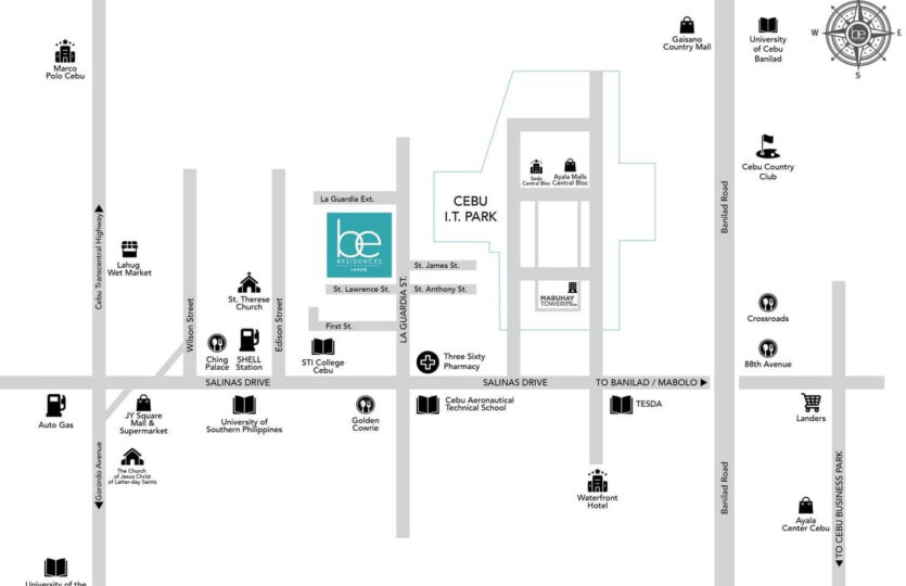 BE Residences Location Map