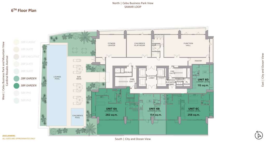 Lucima Amenities 6th Floor Plan