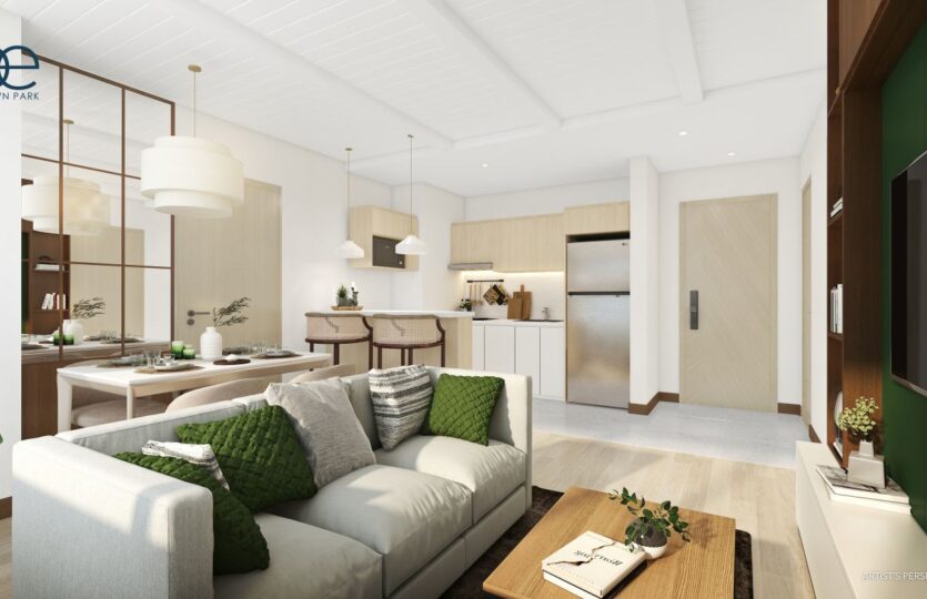 Unit Render - 2BR Suite (Living Room)