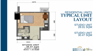 128 nivel hills res Studio Unit - 30sqm