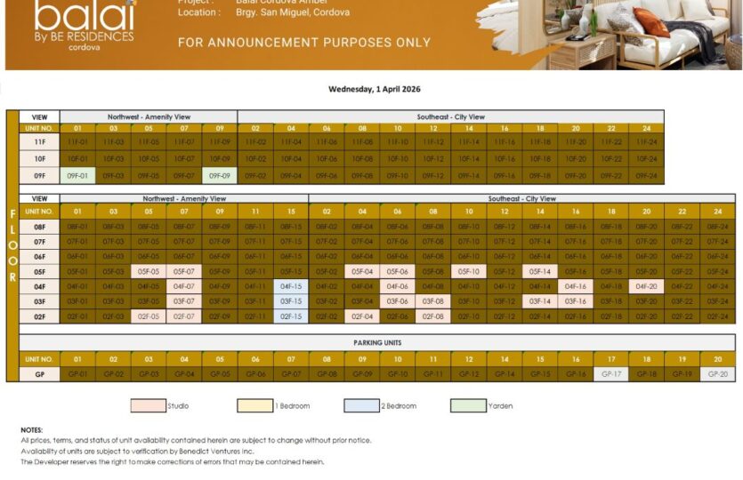 Apr 2026 Balai Cordova Amber