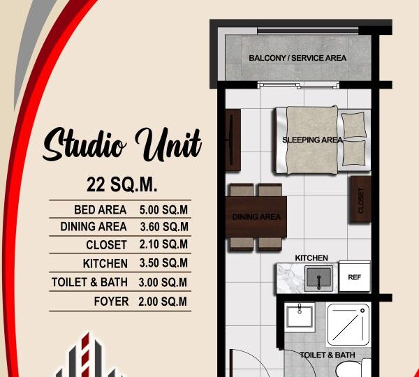 wjv bay tower 1 Studio Unit
