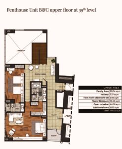 38 PARK AVENUE - PENTHOUSE units B & C floor plan-upper