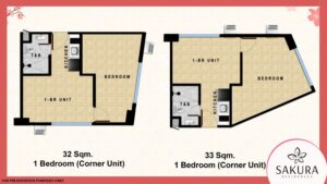 Sakura Residences 1BR corner