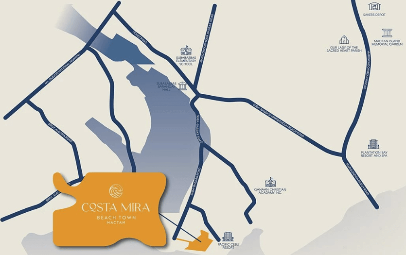 costa mira mactan location