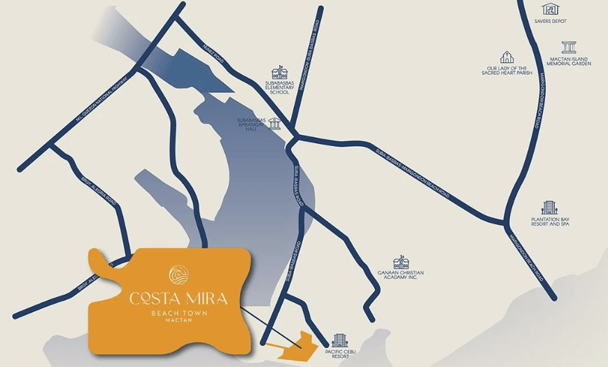 costa mira mactan location