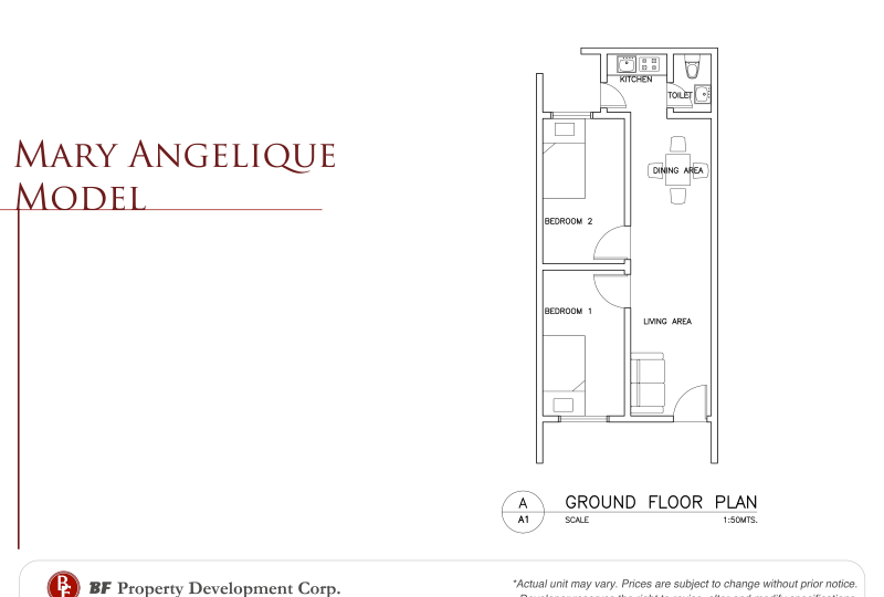 BF Homes Mary Angelique Floor Plan
